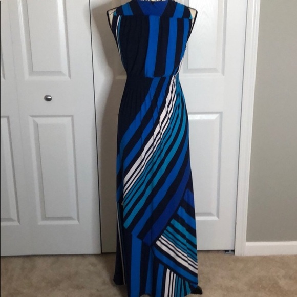 CHICOS Deep V Print Maxi Dress Chicos Size 2 - Picture 8 of 14